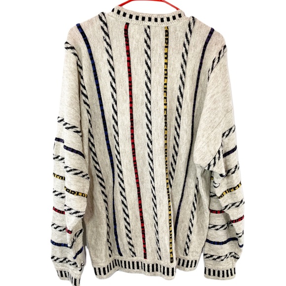 Vintage colo colucci knit wool men’s coogie inspired thick crew sweater pullover - Picture 2 of 12
